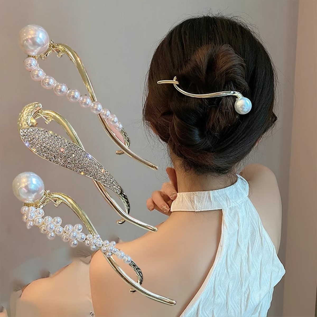 مشبك شعر لؤلؤي لامع أنيق للنسا - مراجعة Korean Lifestyle & Kids Boutique وسعره