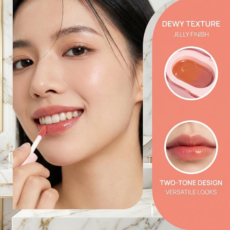 ملمع شفاه جيلي بلونين، تينت شف - مراجعة Lip Tint Korean وسعره
